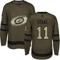 Adidas Carolina Hurricanes #11 Jordan Staal Green Salute to Service Stitched NHL Jersey
