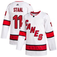 Adidas Carolina Hurricanes #11 Jordan Staal White Road Authentic Stitched NHL Jersey