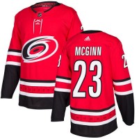 Adidas Carolina Hurricanes #23 Brock McGinn Red Home Authentic Stitched NHL Jersey