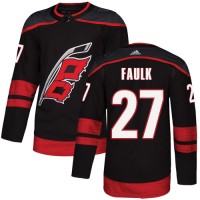 Adidas Carolina Hurricanes #27 Justin Faulk Black Alternate Authentic Stitched NHL Jersey