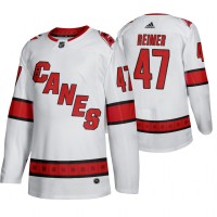 Carolina Carolina Hurricanes #47 James Reimer Men's 2019-20 Away Authentic Player White Stitched NHL Jersey