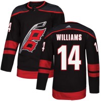 Adidas Carolina Hurricanes #14 Justin Williams Black Alternate Authentic Stitched NHL Jersey
