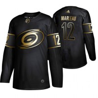 Adidas Carolina Hurricanes #12 Patrick Marleau Men's 2019 Black Golden Edition Authentic Stitched NHL Jersey