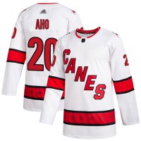 Adidas Carolina Hurricanes #20 Sebastian Aho White Road Authentic Stitched NHL Jersey