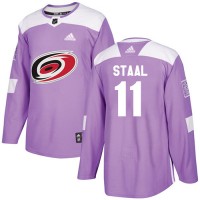 Adidas Carolina Hurricanes #11 Jordan Staal Purple Authentic Fights Cancer Stitched NHL Jersey