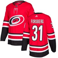 Adidas Carolina Hurricanes #31 Anton Forsberg Red Home Authentic Stitched NHL Jersey