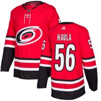 Adidas Carolina Hurricanes #56 Erik Haula Red Home Authentic Stitched NHL Jersey