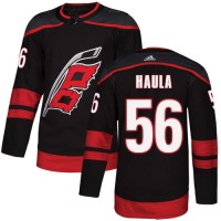 Adidas Carolina Hurricanes #56 Erik Haula Black Alternate Authentic Stitched NHL Jersey