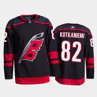 Adidas Carolina Hurricanes #82 Jesperi Kotkaniemi Men's 2021-22 Alternate Authentic NHL Jersey - Black