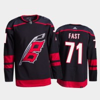 Adidas Carolina Hurricanes #71 Jesper Fast Men's 2021-22 Alternate Authentic NHL Jersey - Black