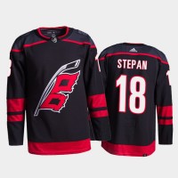 Adidas Carolina Hurricanes #18 Derek Stepan Men's 2021-22 Alternate Authentic NHL Jersey - Black