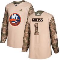 Adidas New York Islanders #1 Thomas Greiss Camo Authentic 2017 Veterans Day Stitched NHL Jersey