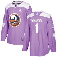Adidas New York Islanders #1 Thomas Greiss Purple Authentic Fights Cancer Stitched NHL Jersey
