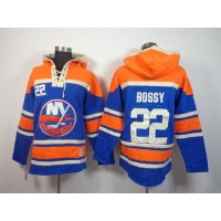 New York Islanders #22 Mike Bossy Baby Blue Sawyer Hooded Sweatshirt Stitched NHL Jersey
