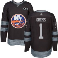 Adidas New York Islanders #1 Thomas Greiss Black 1917-2017 100th Anniversary Stitched NHL Jersey