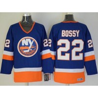 New York Islanders #22 Mike Bossy Baby Blue CCM Throwback Stitched NHL Jersey