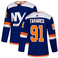 Adidas New York Islanders #91 John Tavares Blue Authentic Alternate Stitched NHL Jersey