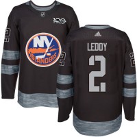 Adidas New York Islanders #2 Nick Leddy Black 1917-2017 100th Anniversary Stitched NHL Jersey