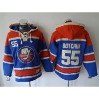 New York Islanders #55 Johnny Boychuk Baby Blue Sawyer Hooded Sweatshirt Stitched NHL Jersey