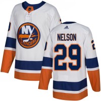 Adidas New York Islanders #29 Brock Nelson White Road Authentic Stitched NHL Jersey