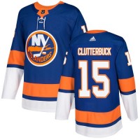 Adidas New York Islanders #15 Cal Clutterbuck Royal Blue Home Authentic Stitched NHL Jersey