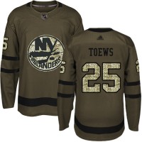 Adidas New York Islanders #25 Devon Toews Green Salute to Service Stitched NHL Jersey