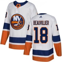 Adidas New York Islanders #18 Anthony Beauvillier White Road Authentic Stitched NHL Jersey