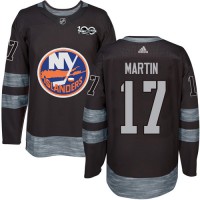 Adidas New York Islanders #17 Matt Martin Black 1917-2017 100th Anniversary Stitched NHL Jersey