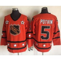 New York Islanders #5 Denis Potvin Orange All-Star CCM Throwback Stitched NHL Jersey