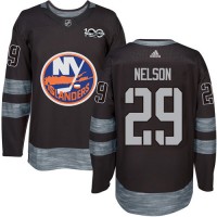 Adidas New York Islanders #29 Brock Nelson Black 1917-2017 100th Anniversary Stitched NHL Jersey