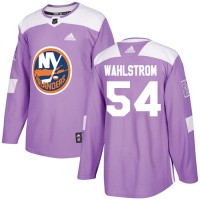 Adidas New York Islanders #54 Oliver Wahlstrom Purple Authentic Fights Cancer Stitched NHL Jersey