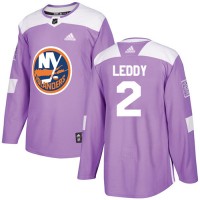 Adidas New York Islanders #2 Nick Leddy Purple Authentic Fights Cancer Stitched NHL Jersey