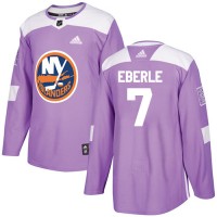 Adidas New York Islanders #7 Jordan Eberle Purple Authentic Fights Cancer Stitched NHL Jersey