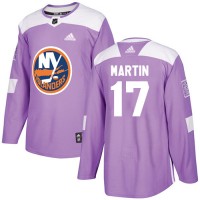 Adidas New York Islanders #17 Matt Martin Purple Authentic Fights Cancer Stitched NHL Jersey