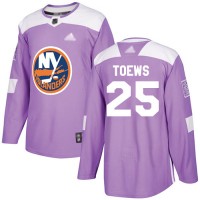 Adidas New York Islanders #25 Devon Toews Purple Authentic Fights Cancer Stitched NHL Jersey