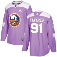 Adidas New York Islanders #91 John Tavares Purple Authentic Fights Cancer Stitched NHL Jersey