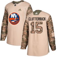 Adidas New York Islanders #15 Cal Clutterbuck Camo Authentic 2017 Veterans Day Stitched NHL Jersey