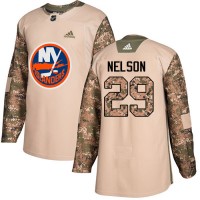 Adidas New York Islanders #29 Brock Nelson Camo Authentic 2017 Veterans Day Stitched NHL Jersey