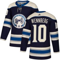 Adidas Blue Columbus Blue Jackets #10 Alexander Wennberg Navy Blue Alternate Authentic Stitched NHL Jersey