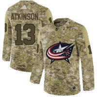 Adidas Blue Columbus Blue Jackets #13 Cam Atkinson Camo Authentic Stitched NHL Jersey