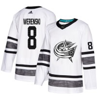 Adidas Blue Columbus Blue Jackets #8 Zach Werenski White 2019 All-Star Game Parley Authentic Stitched NHL Jersey