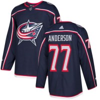 Adidas Blue Columbus Blue Jackets #77 Josh Anderson Navy Blue Home Authentic Stitched NHL Jersey
