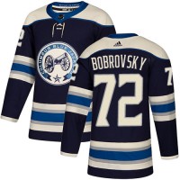 Adidas Blue Columbus Blue Jackets #72 Sergei Bobrovsky Navy Alternate Authentic Stitched NHL Jersey
