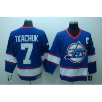 Winnipeg Jets #7 Keith Tkachuk Stitched Blue CCM Throwback NHL Jersey