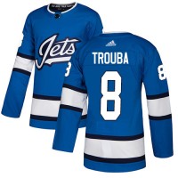 Adidas Winnipeg Jets #8 Jacob Trouba Blue Alternate Authentic Stitched NHL Jersey