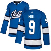 Adidas Winnipeg Jets #9 Bobby Hull Blue Alternate Authentic Stitched NHL Jersey