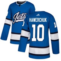 Adidas Winnipeg Jets #10 Dale Hawerchuk Blue Alternate Authentic Stitched NHL Jersey