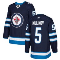 Adidas Winnipeg Jets #5 Dmitry Kulikov Navy Blue Home Authentic Stitched NHL Jersey