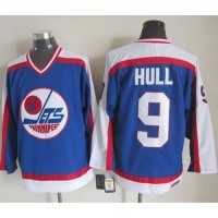 Winnipeg Jets #9 Bobby Hull Blue/White CCM Throwback Stitched NHL Jersey