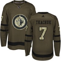 Adidas Winnipeg Jets #7 Keith Tkachuk Green Salute to Service Stitched NHL Jersey